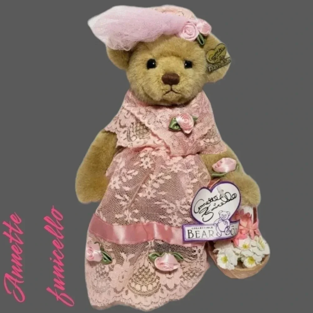 Annette funicello vtg flower girl bear pink lace dress